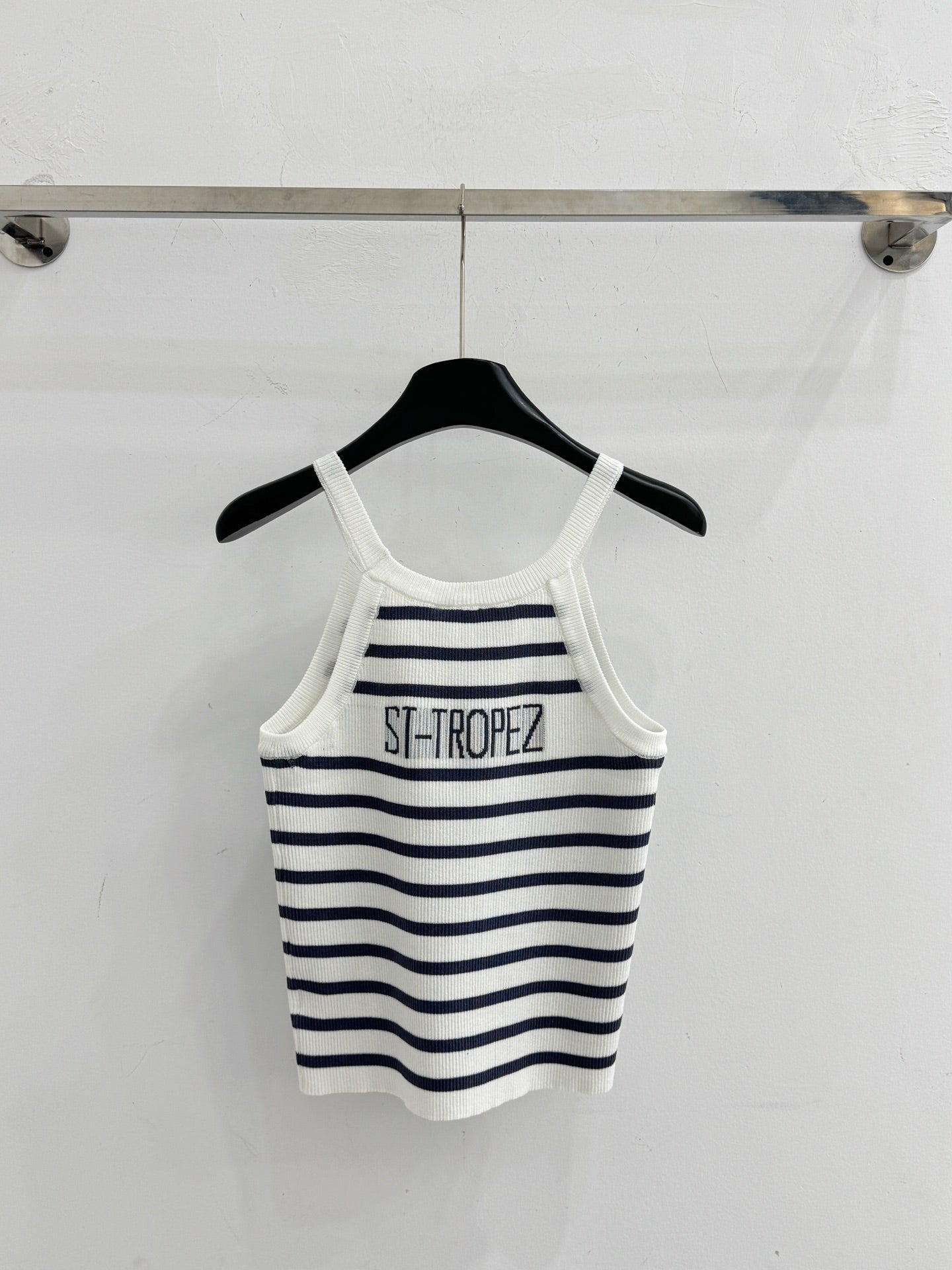 Dior 2026 Striped Rhinestone Letter Knit Camisole Wool 455360
