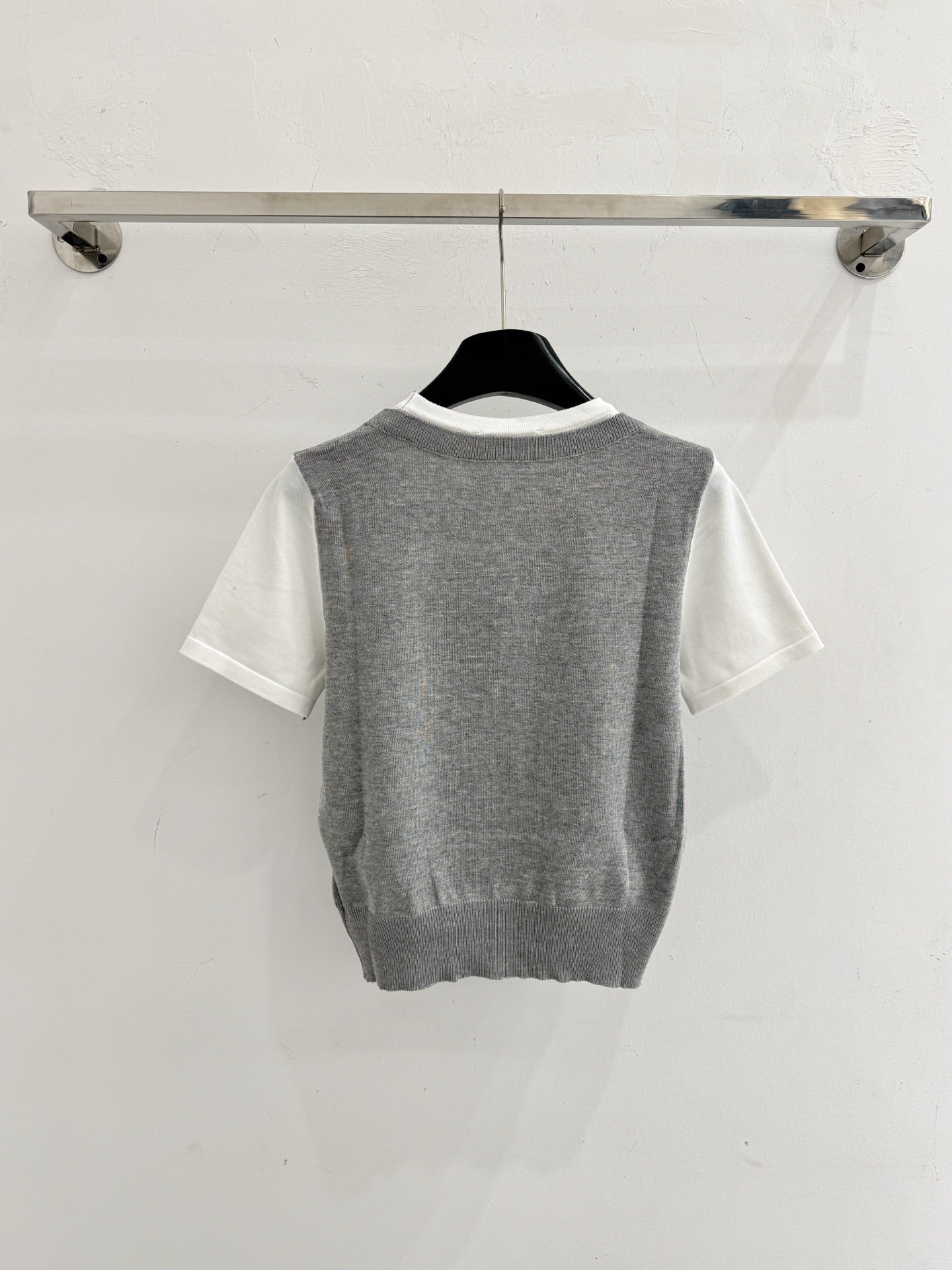MiuMiu 2026 Shirt Grey White Wool 642725