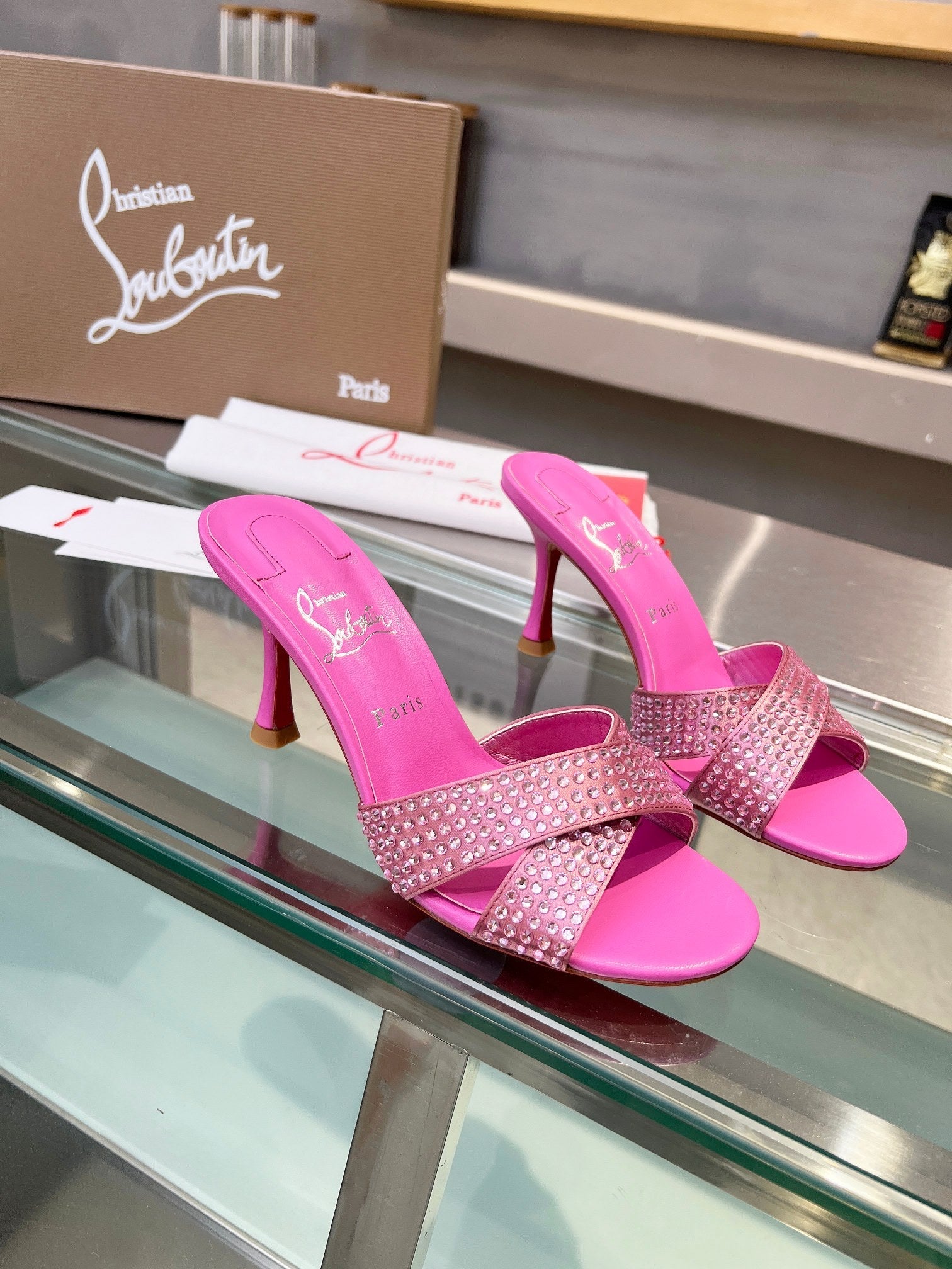 Christian Louboutin Mariza Is Back Strass 75mm Sandal 833140