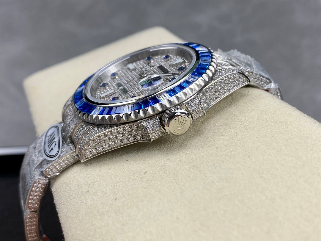 Rolex Submariner Date Blue Full Diamond