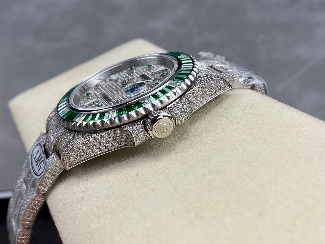 Rolex Submariner Date Green Full Diamond