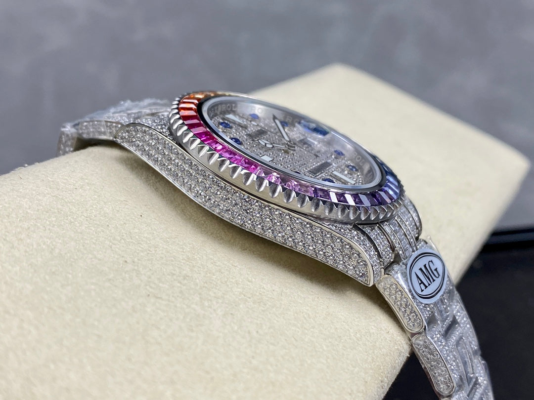Rolex Submariner Date Rainbow Full Diamond