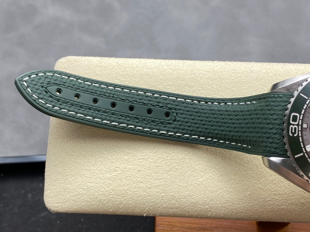 Omega Seamaster Planet Ocean 600M Co-Axial Master Chronometer Grey Dial Green Strap