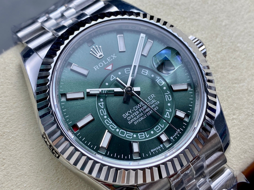 Rolex Sky-Dweller 42mm Stainless Steel Green Dial