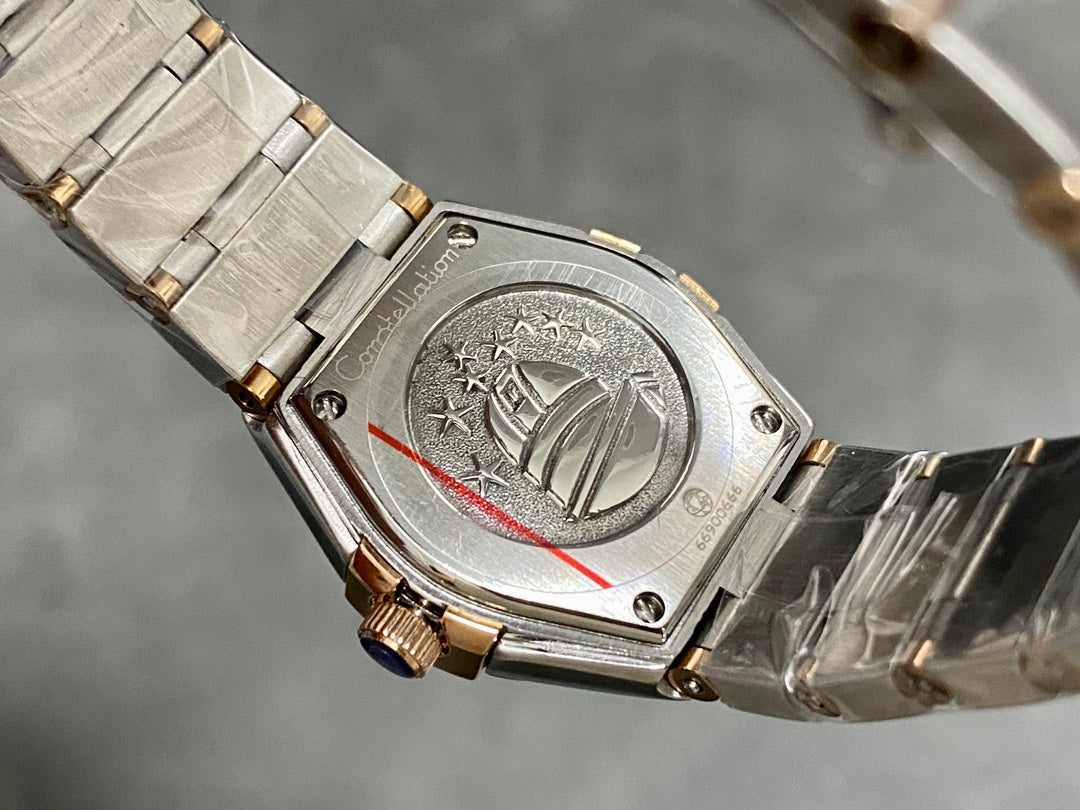 Omega Constellation 27mm Pink Gold Blue Dial