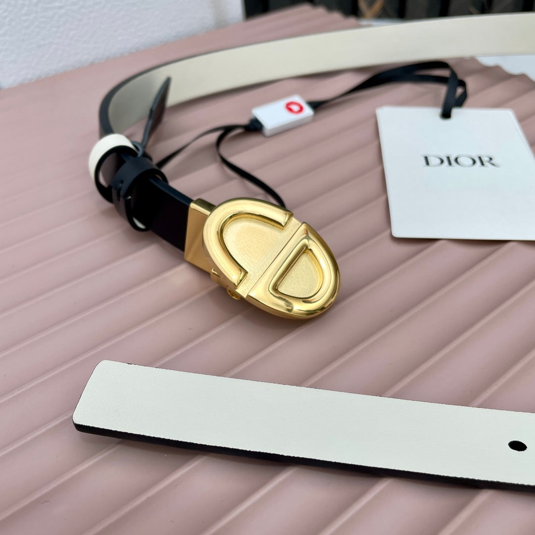 Dior 2026 Montaigne Reversible Belt 2.0cm Smooth Cowhide Leather