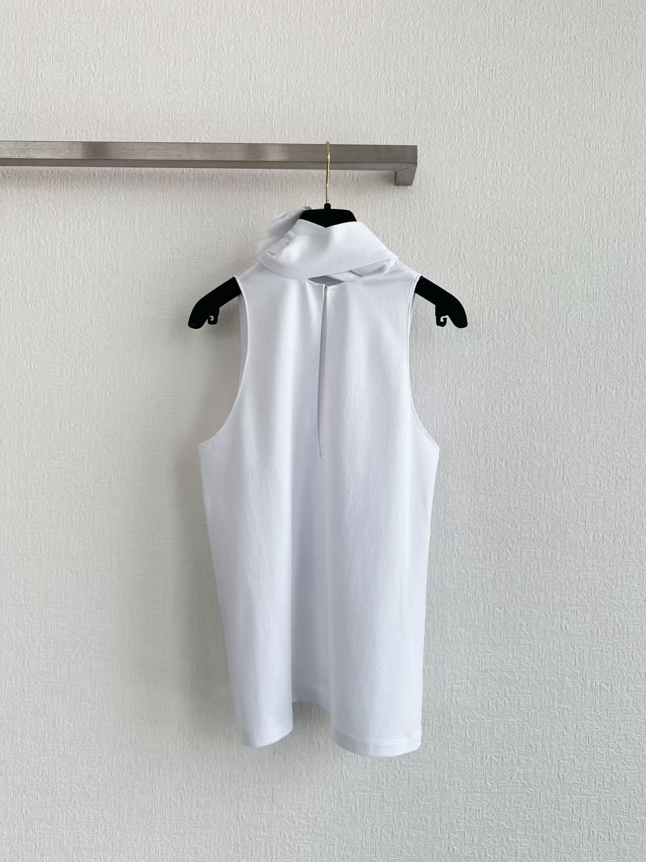Chanel 2026 Bow Floral Vest White Cotton