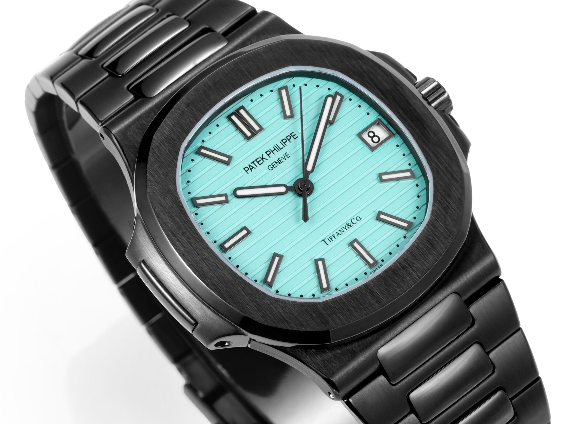 Patek Philippe Nautilus 5711 Tiffany Blue Dial Black Case Watch