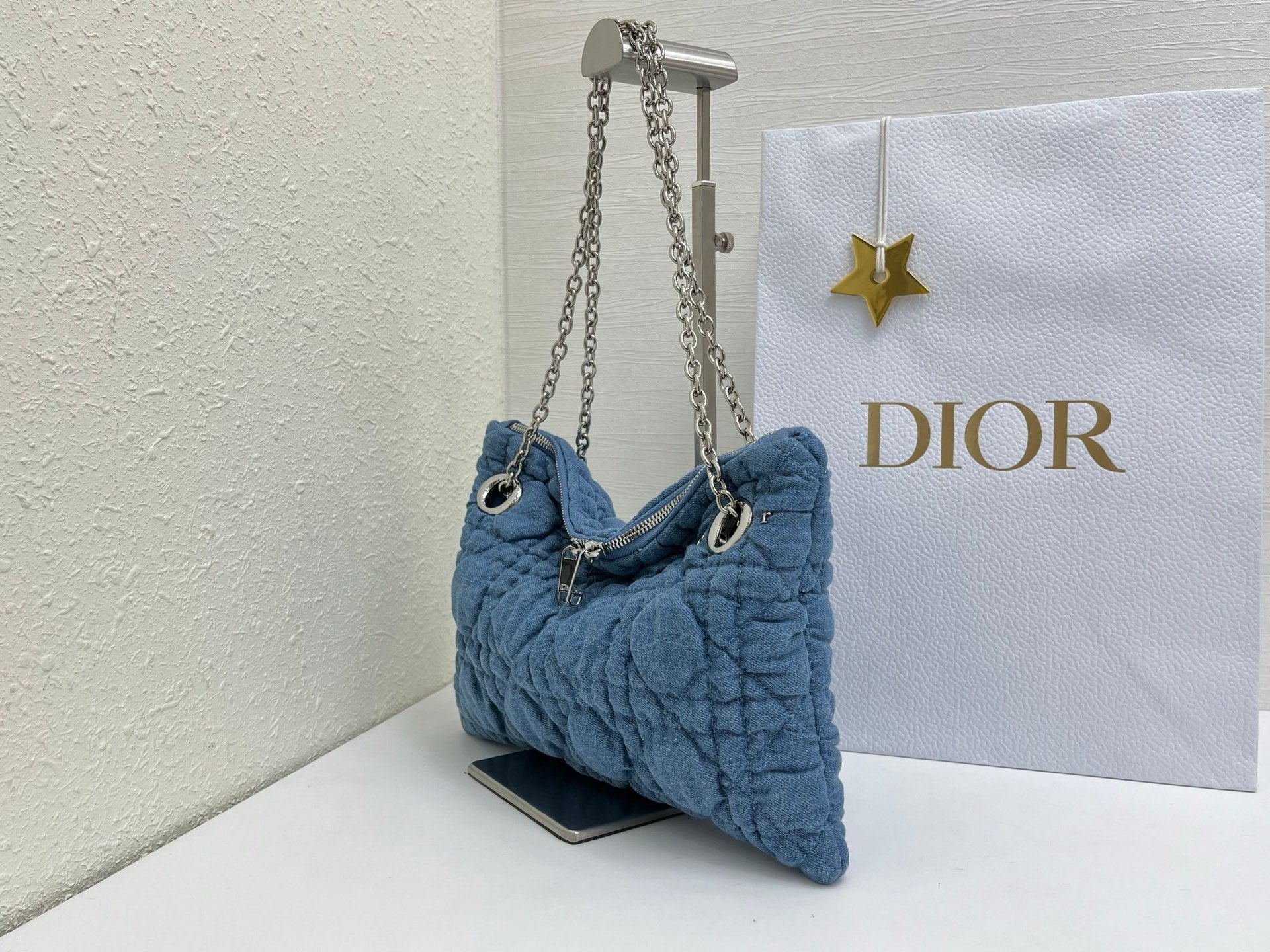 Dior 2026 Milly-La-Foret Bag 33cm Denim and Lambskin 158107