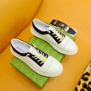 GG Men's Sneaker Black White Cowhide 522970