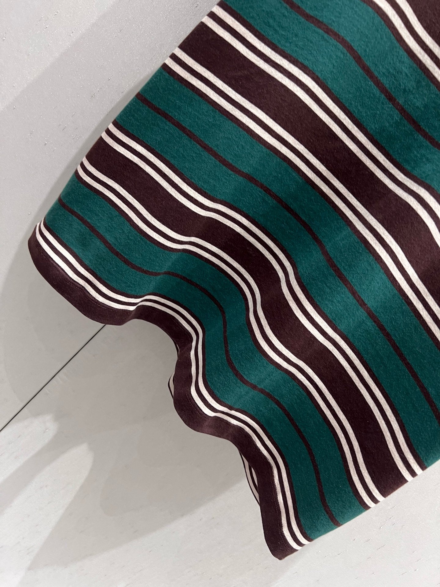 Prada 25 Striped Short-sleeved T-shirt Green Brown cotton210189