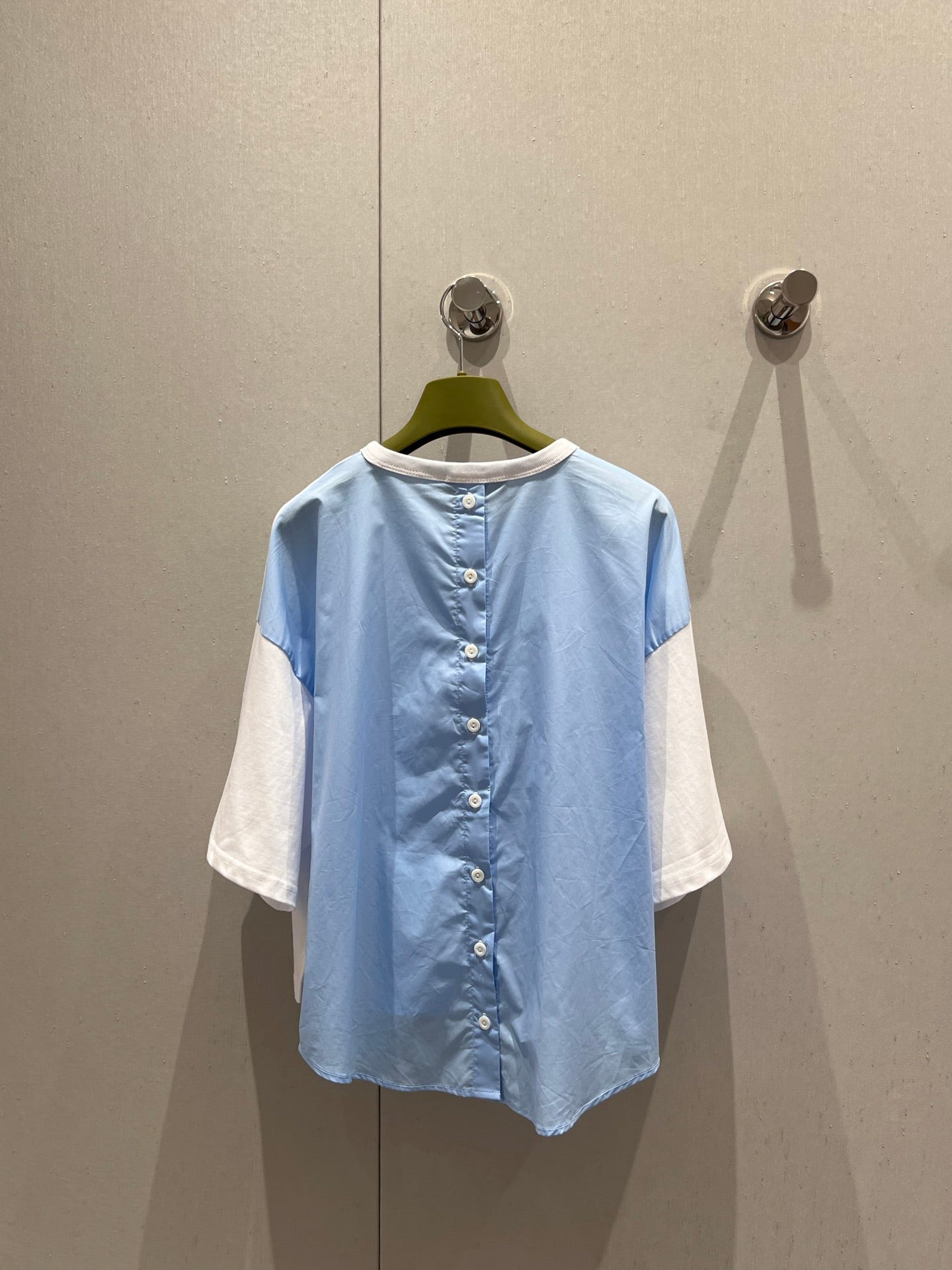 Gucci 25 Round Neck Short-sleeved T-shirt Blue White Cotton 217913