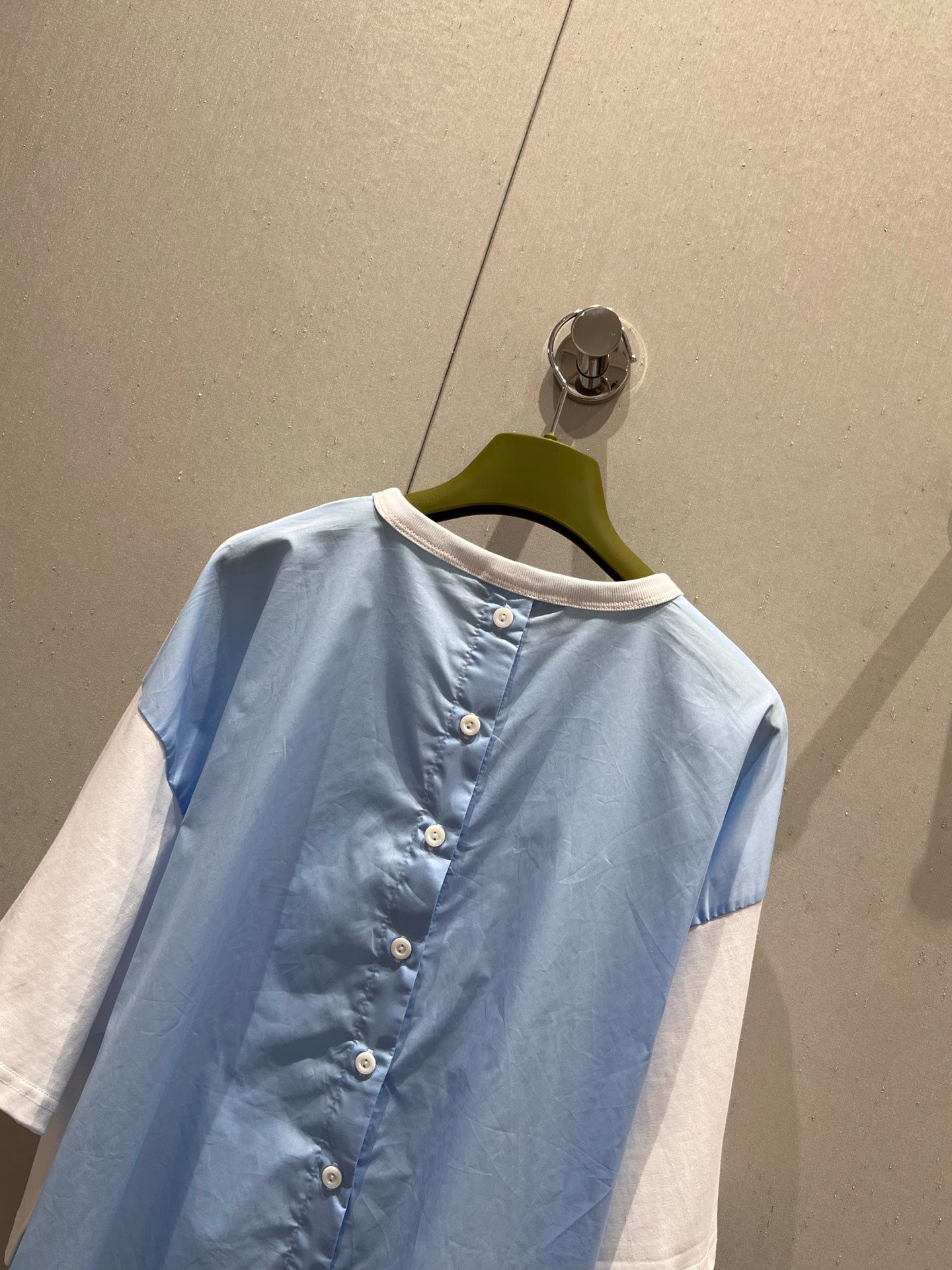 Gucci 25 Round Neck Short-sleeved T-shirt Blue White Cotton 217913