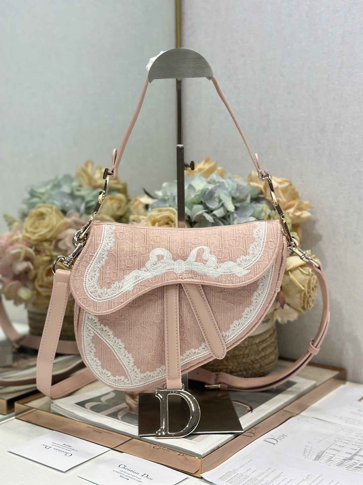 Dior 2026 Saddle Bag 25.5cm Canvas Leather 288072