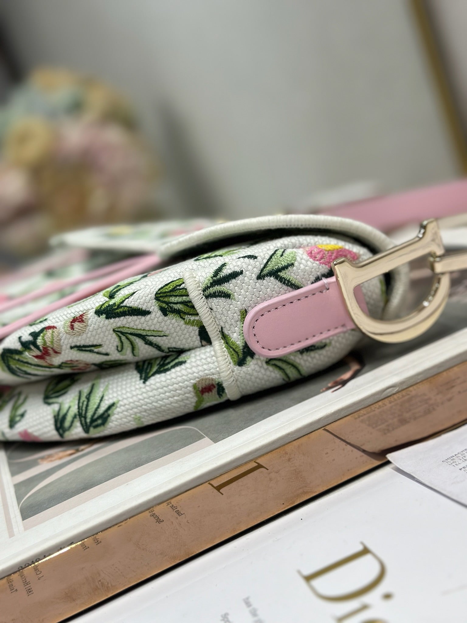 Dior 2026 Saddle Bag 25.5cm Canvas Leather 288072