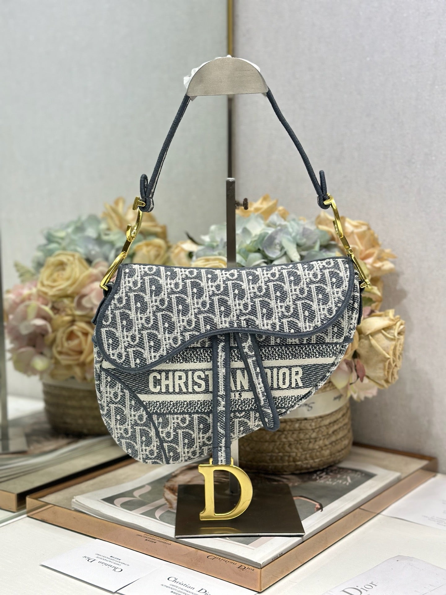 Dior 2026 Saddle Bag 25.5cm Canvas Leather 288072