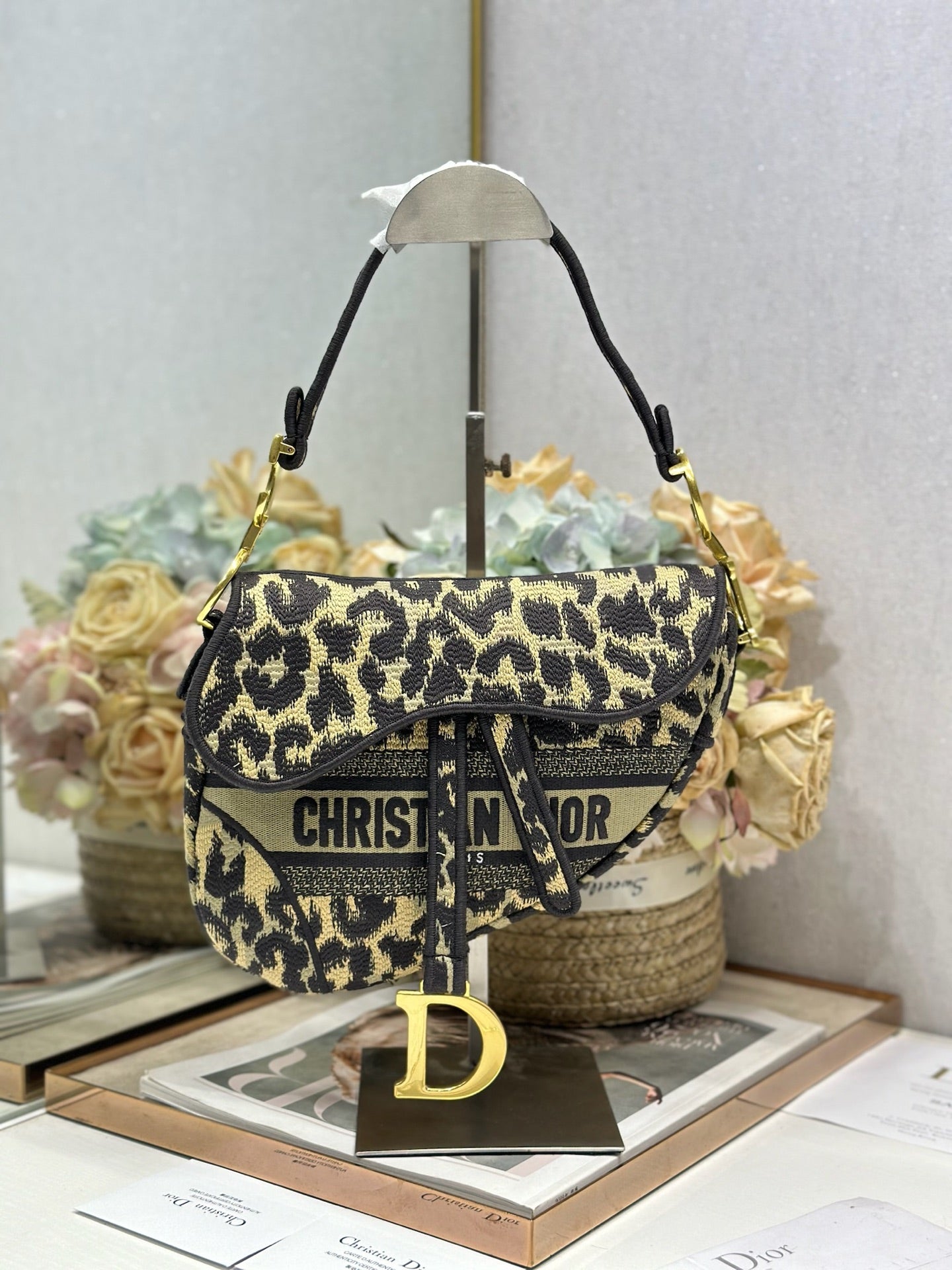 Dior 2026 Saddle Bag 25.5cm Canvas Leather 288072