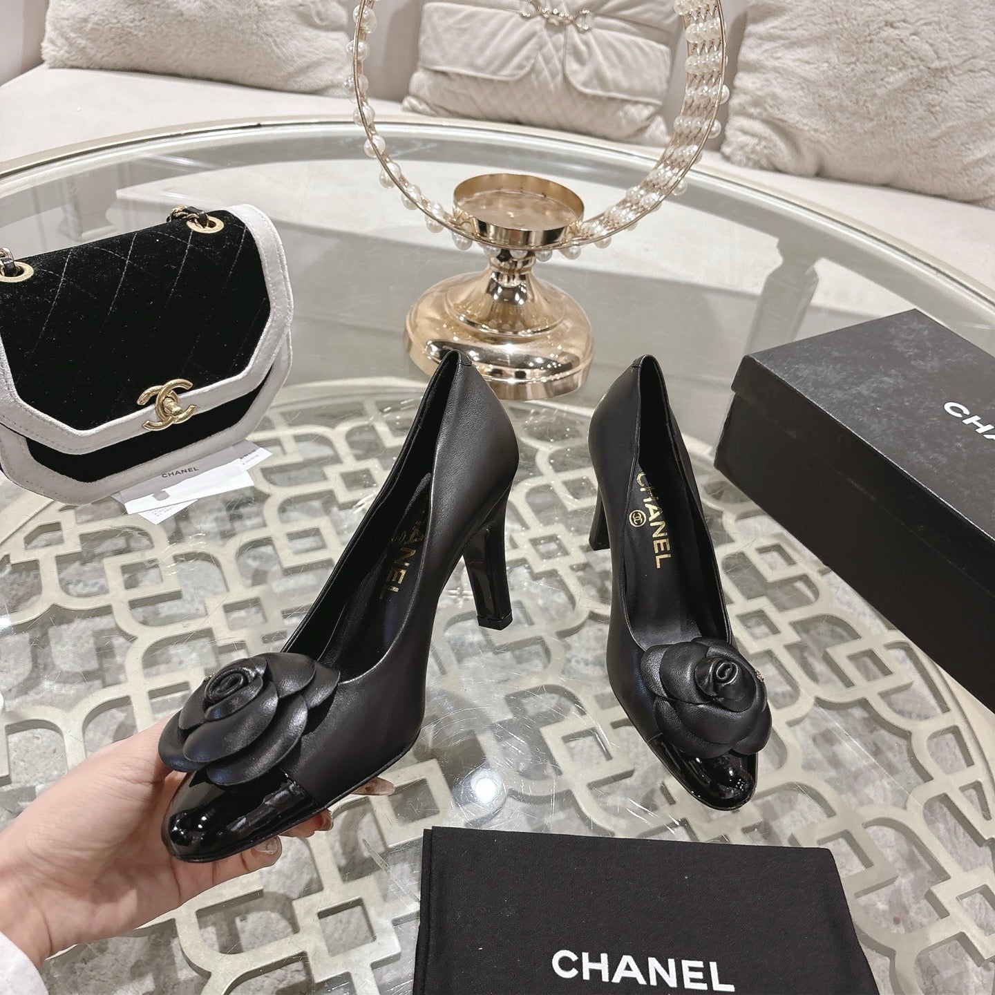 CC 26s High Heels Pump 85 Black Suede 627011