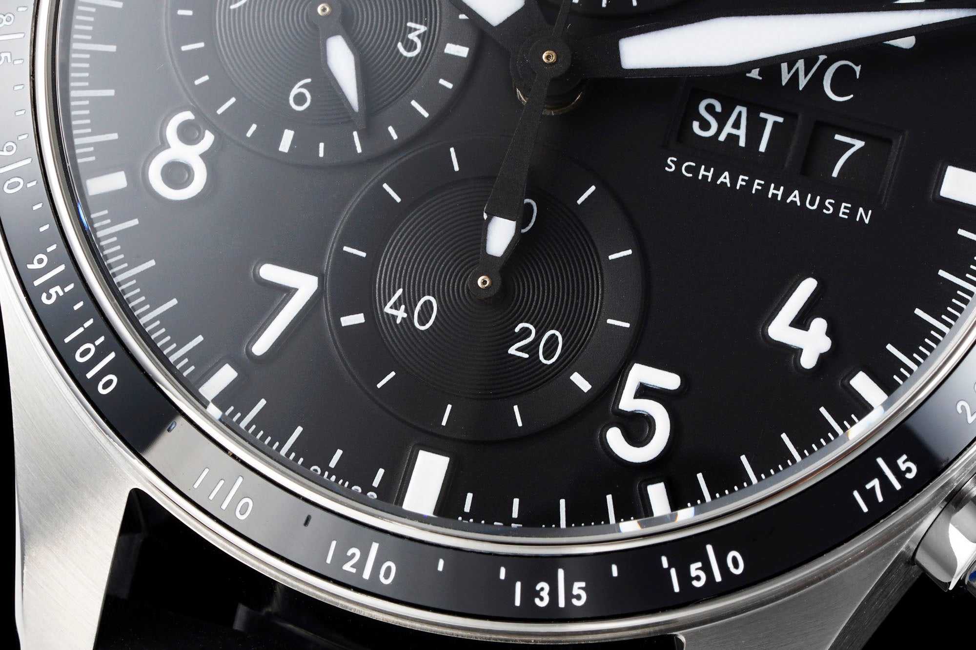 IWC Pilot 41mm Black Dial Steel Case Rubber Strap