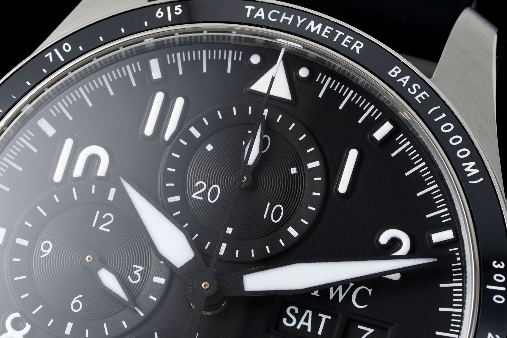 IWC Pilot 41mm Black Dial Steel Case Rubber Strap
