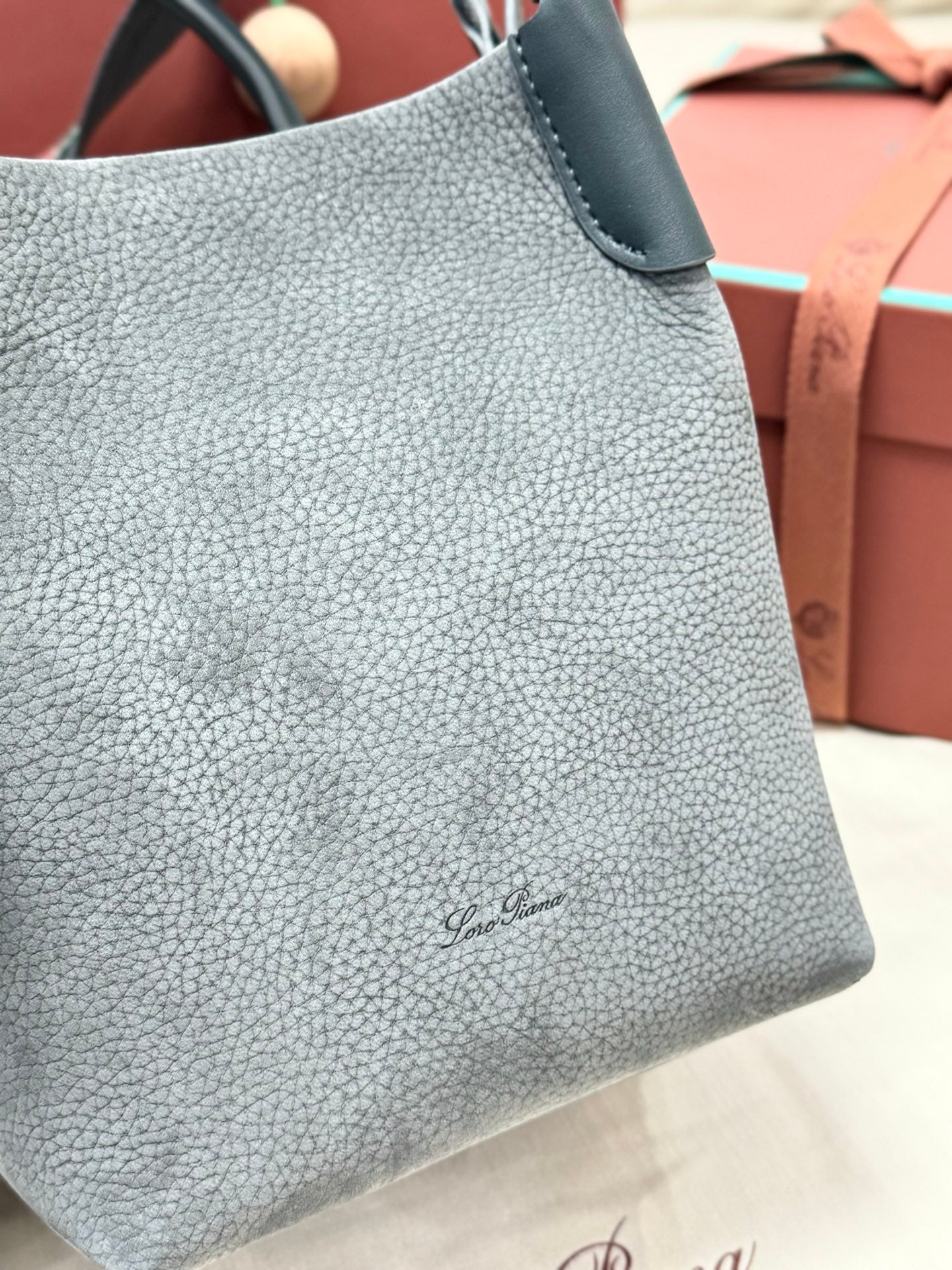 LP 2026 Bale Bucket Bag 21cm Blue-green Cowhide