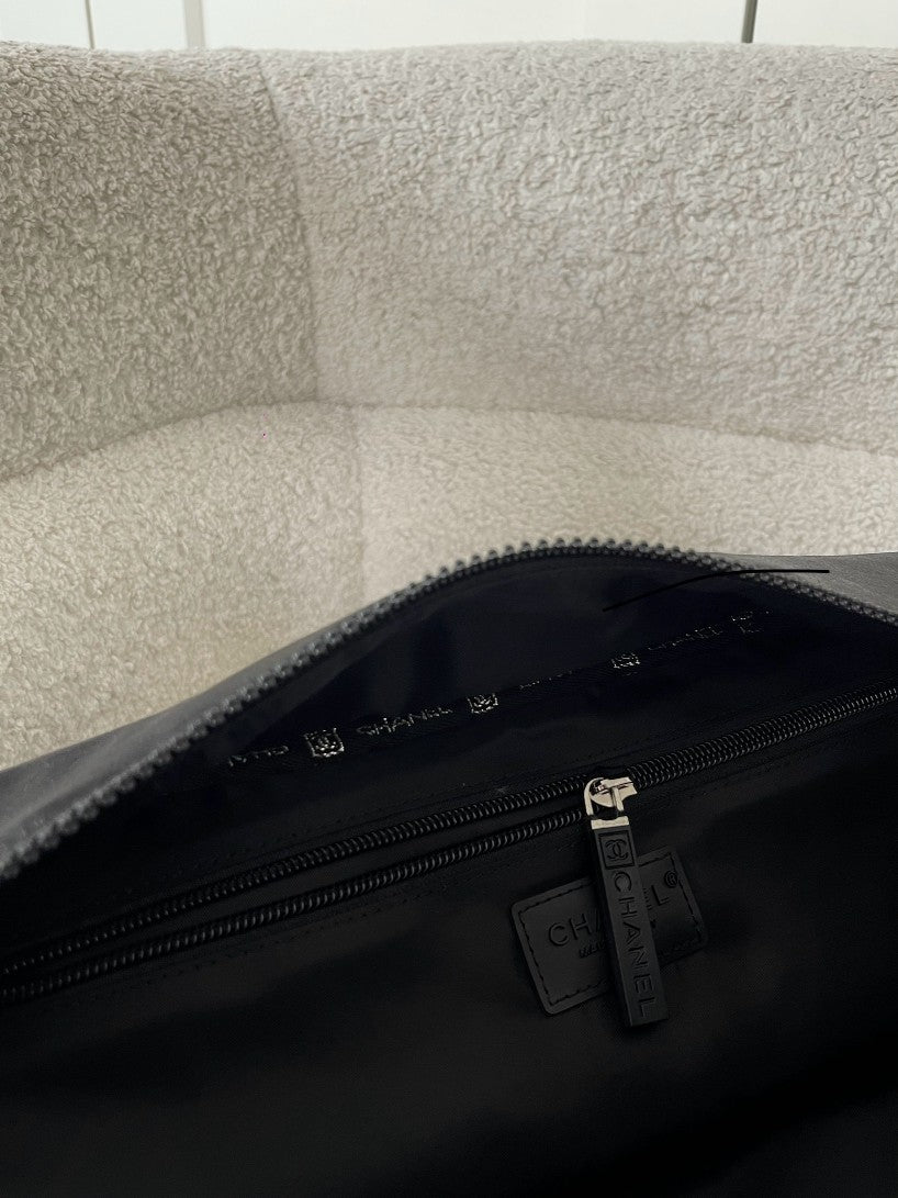 Chanel 2026 Vintage Sport Dynamite Bag 37cm Black Nylon Fabric