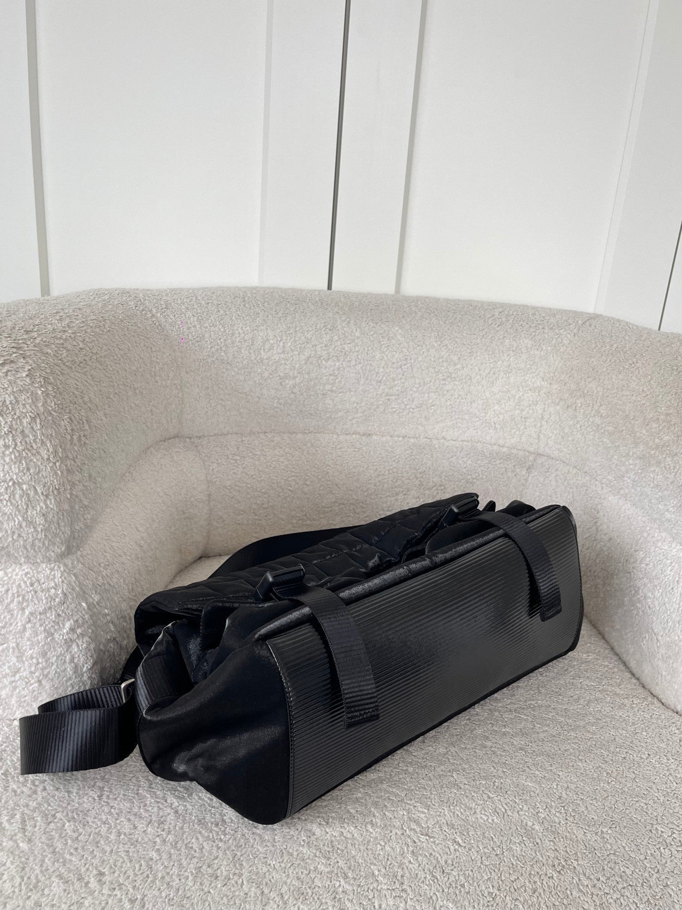 Chanel 2026 Vintage Sport Dynamite Bag 37cm Black Nylon Fabric