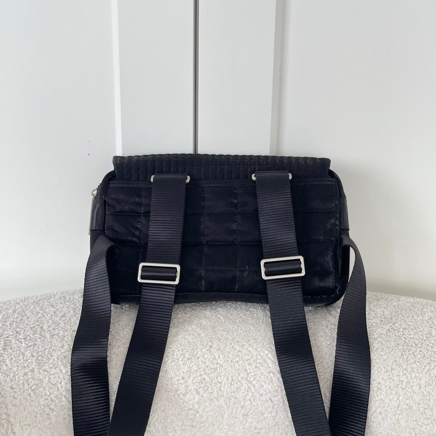 Chanel 2026 Backpack 28cm Black Fabric