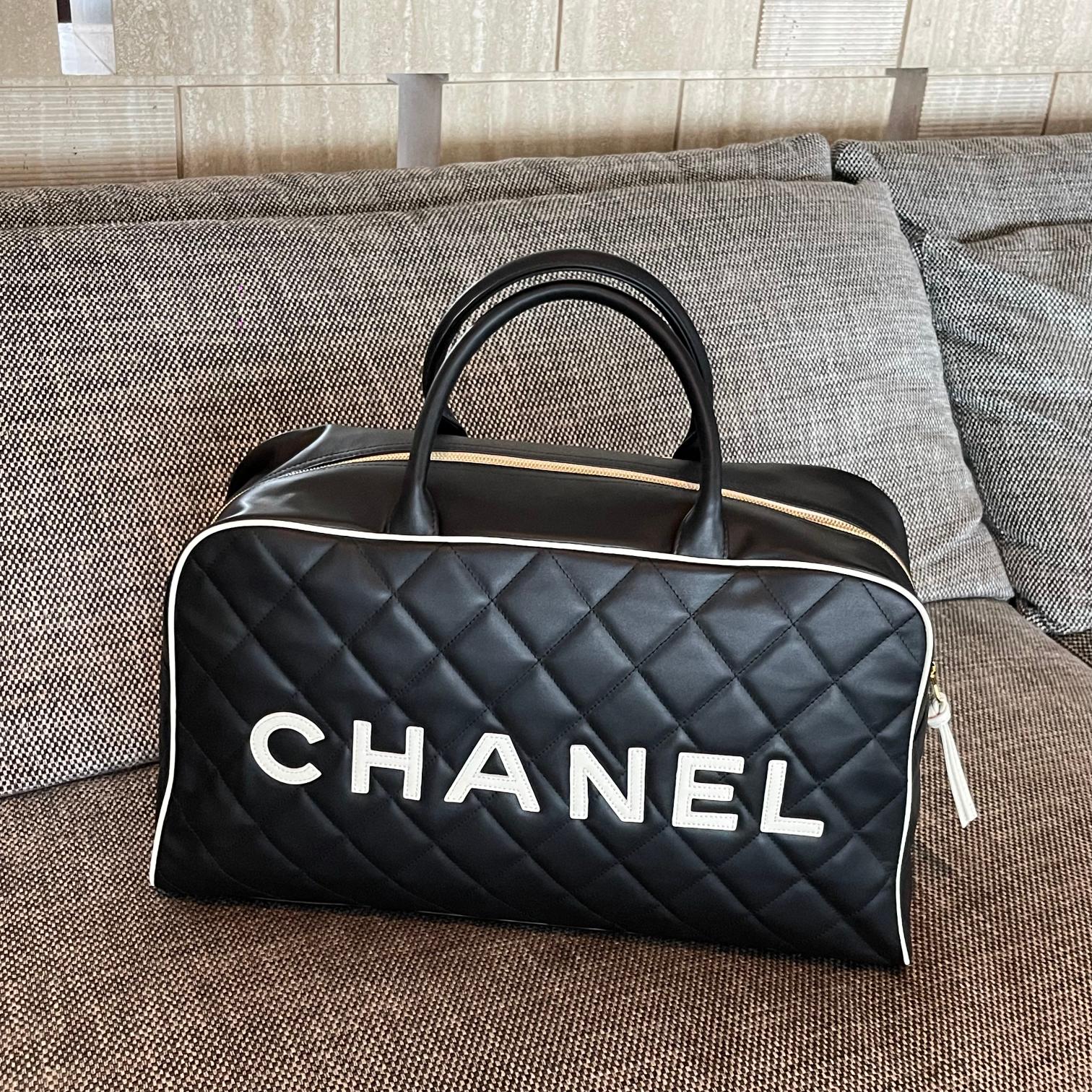 Chanel 2026 Bowling Boston Travel Bag 46cm Lambskin