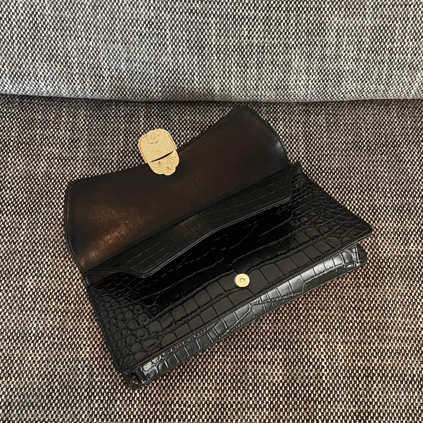 Chanel 2026 Scarab Envelope Clutch 30cm Embossed Patent Calfskin