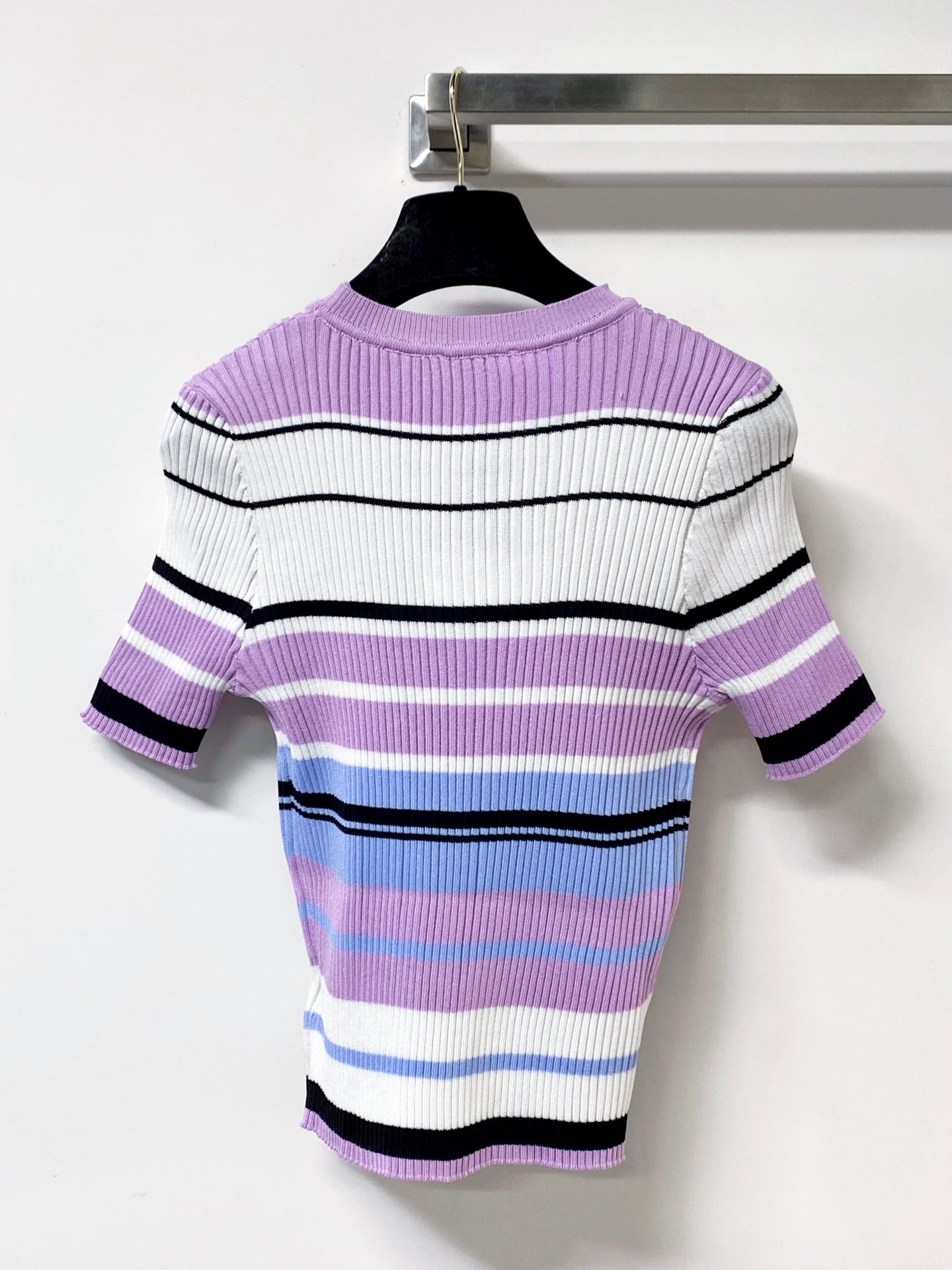Chanel 2026 Strips Short-Sleeve Shirt Acrylic 278214