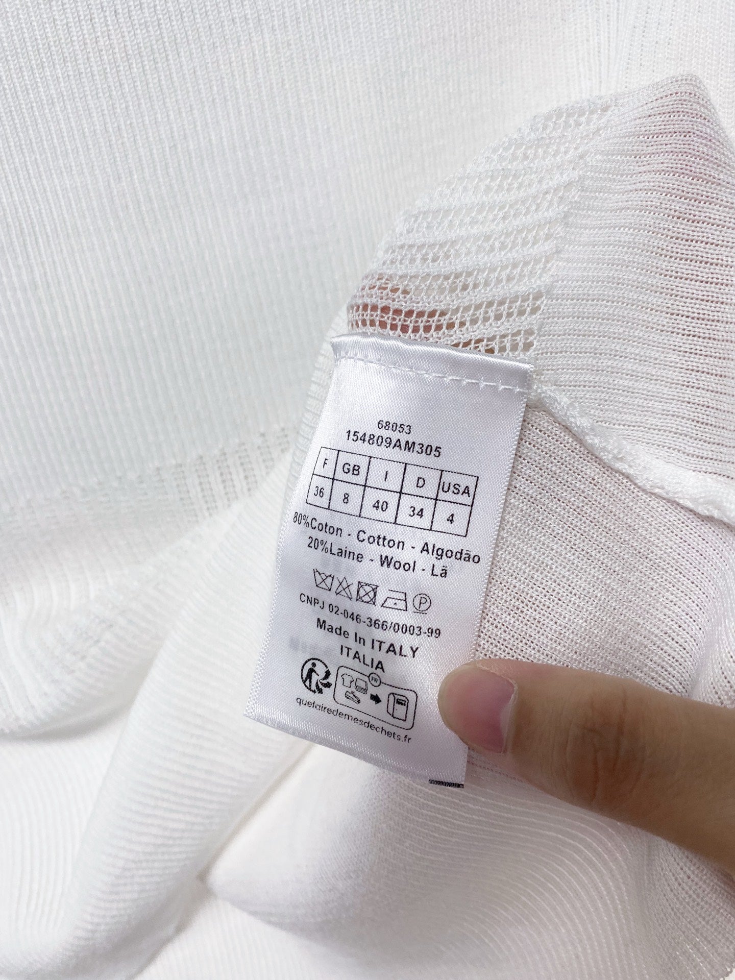 Dior 2026 Vest with Logo Embellishment White Cotton 459030
