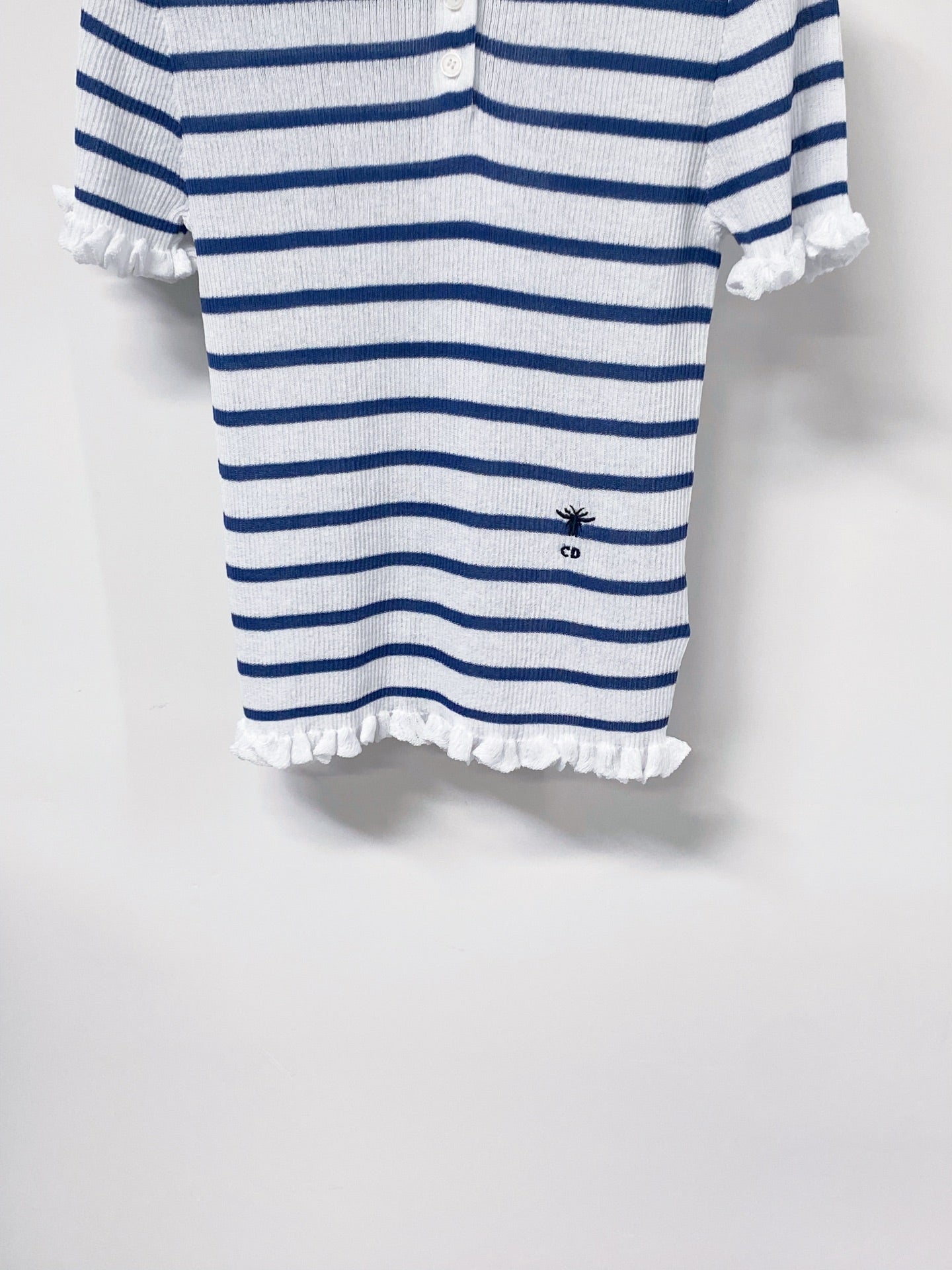 Dior 2026 Stripes Polo Knitted  Short-Sleeve Shirt Tencel 479853