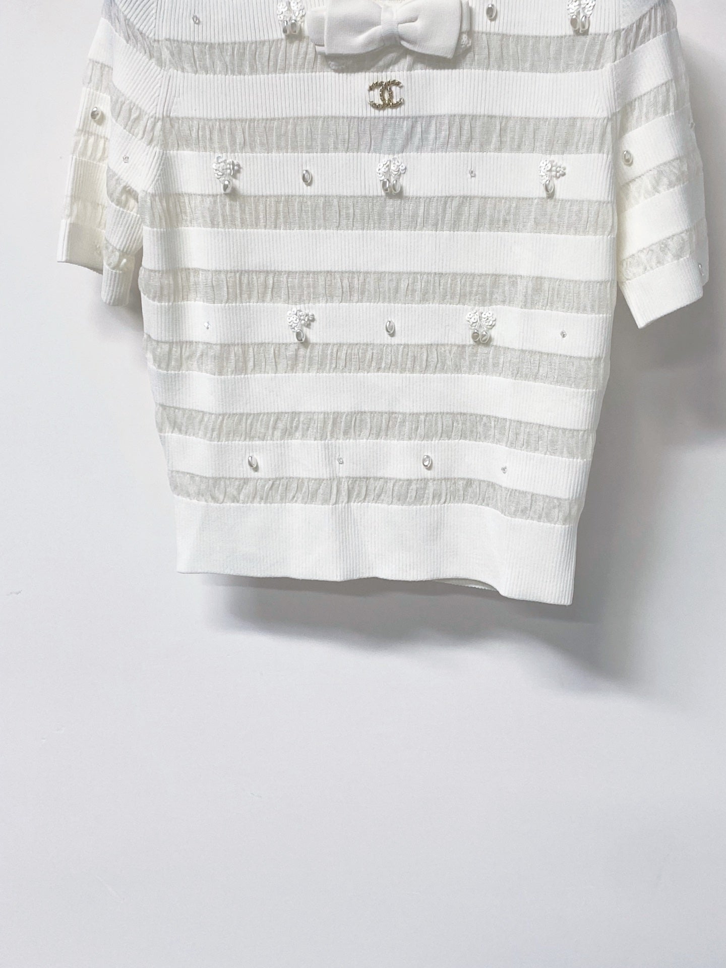 Chanel 2026 Bow Short-Sleeve Shirt Wool 690562