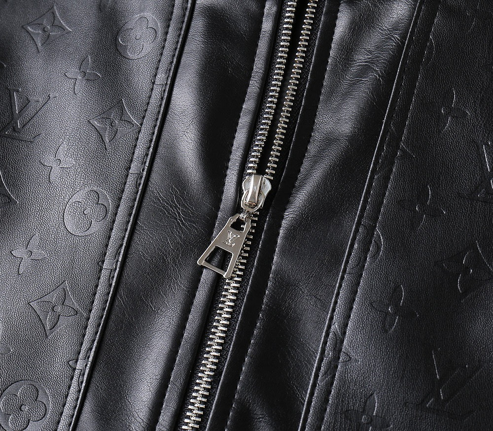 LV BLACK LAMBSKIN SHIRT JACKET 238998