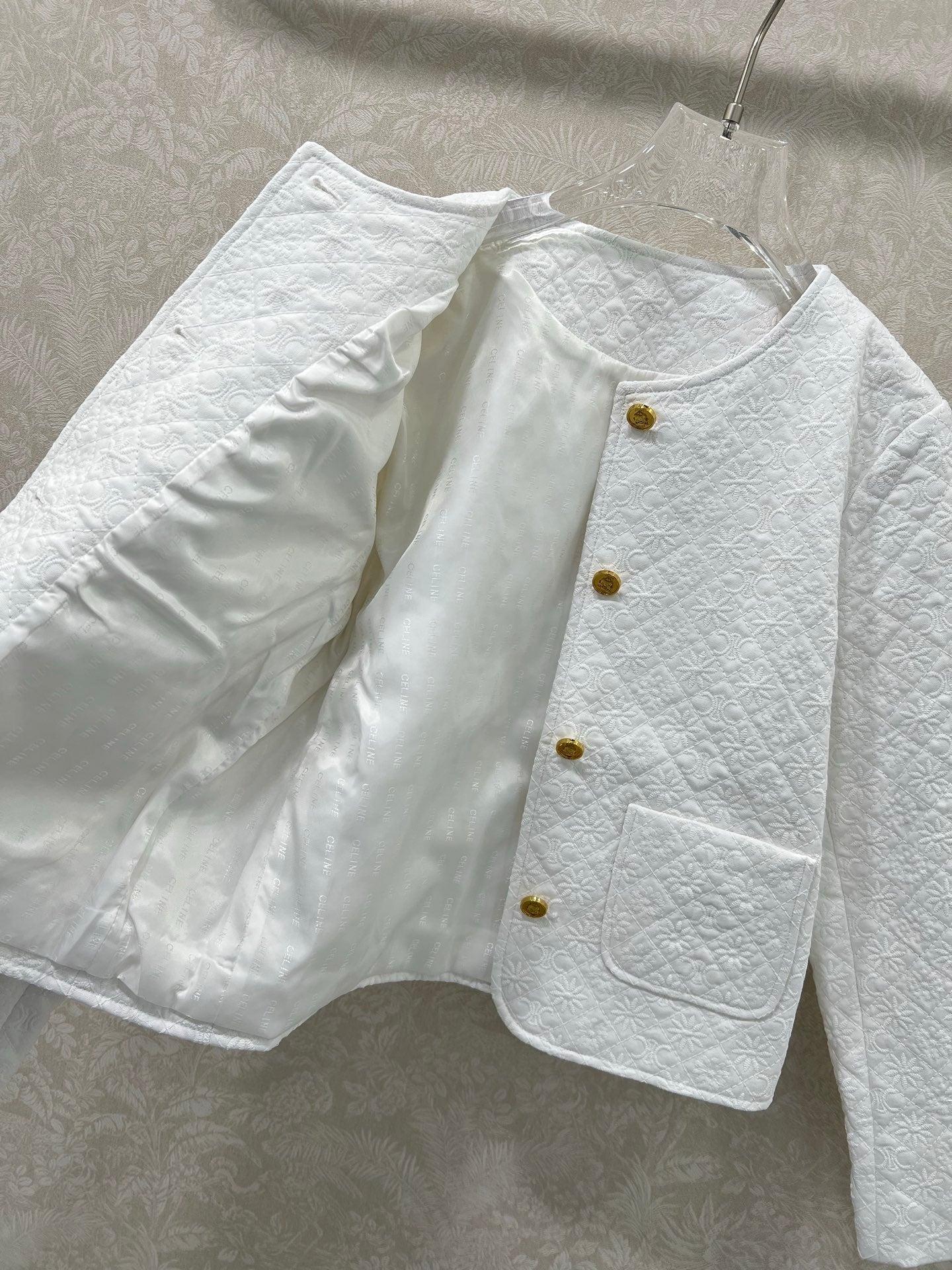 Celine 25 Jacquard Cotton Twill Jacket 292272