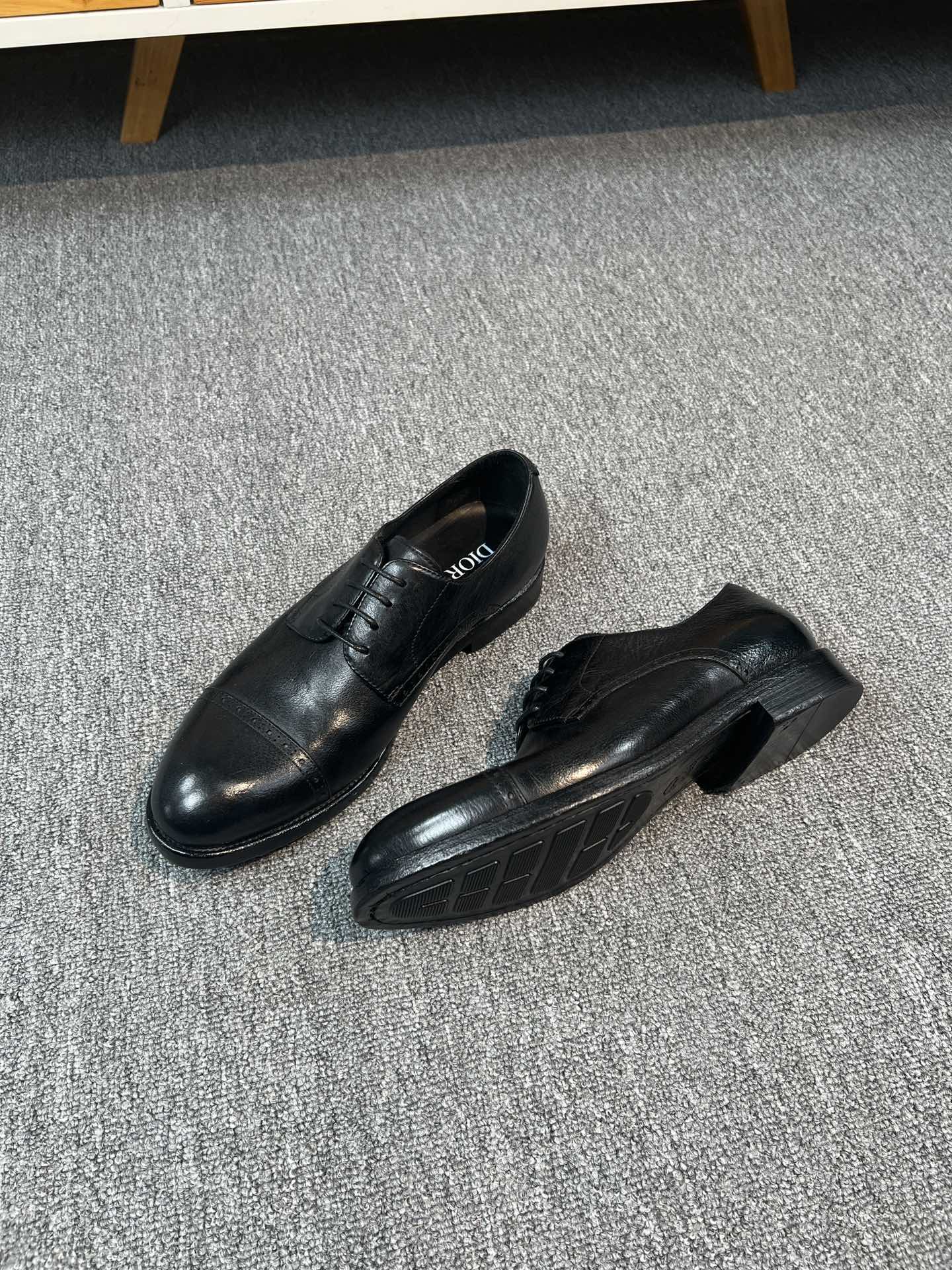 CD TIMELESS OXFORD BLACK EMBOSSED CALFSKIN