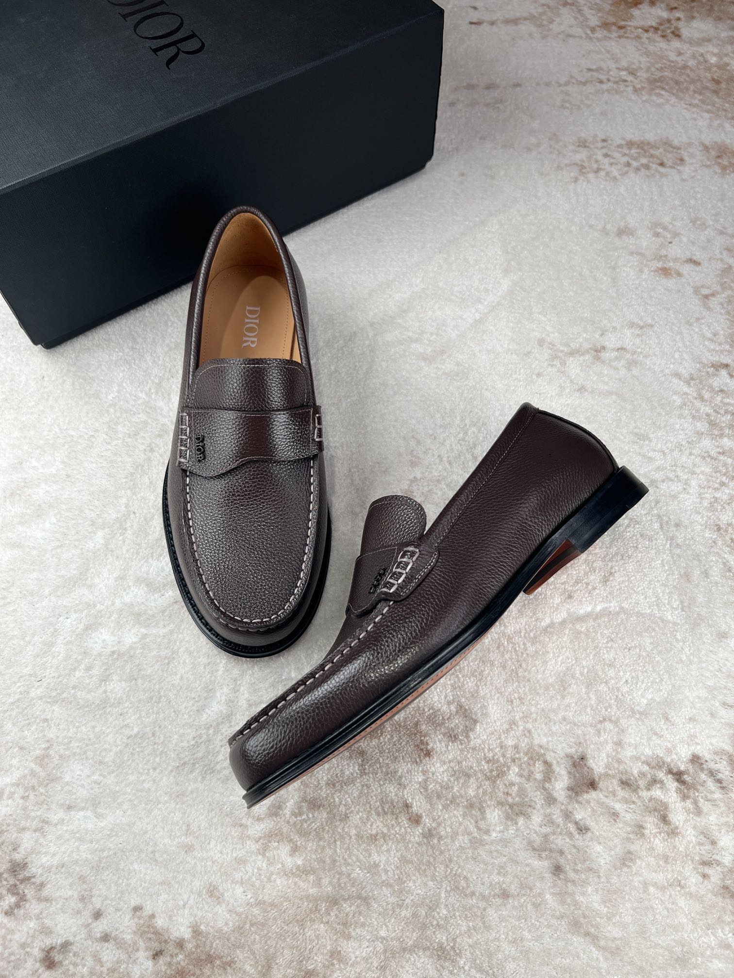 CD GRANVILLE LOAFER CHOCOLATE GRAINED CALFSKIN