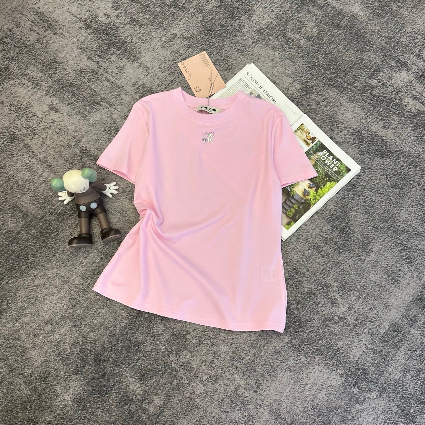 Miumiu 2026 T-shirt Mercerized Cotton 374818