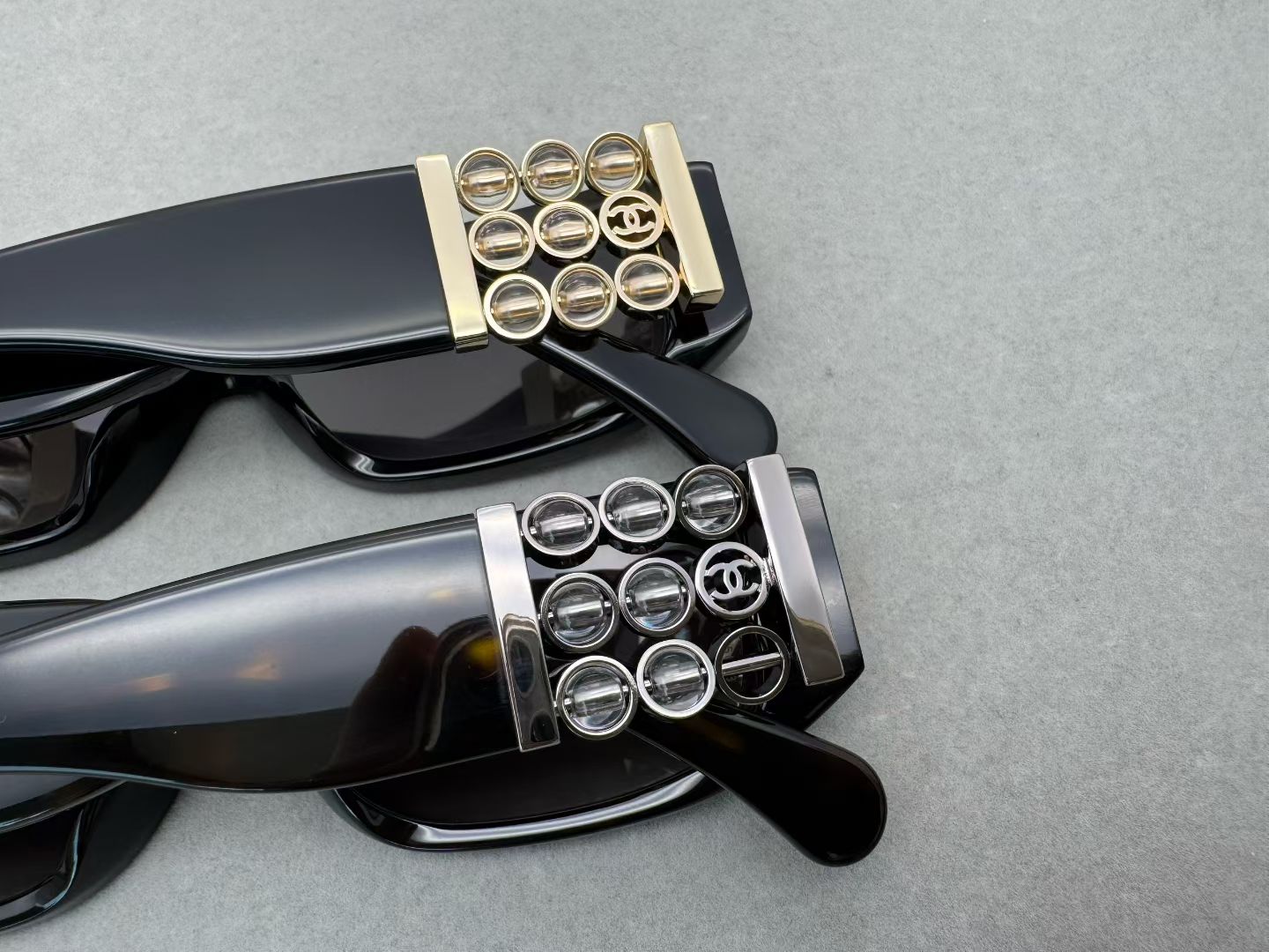 Chanel Rectangle Sunglasses 2026 Acetate & Glass Pearls