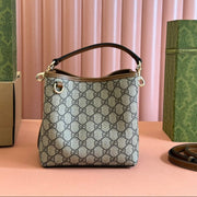 Gucci Ophidia 20.5cm Bag Ebony Brown Canvas 248565