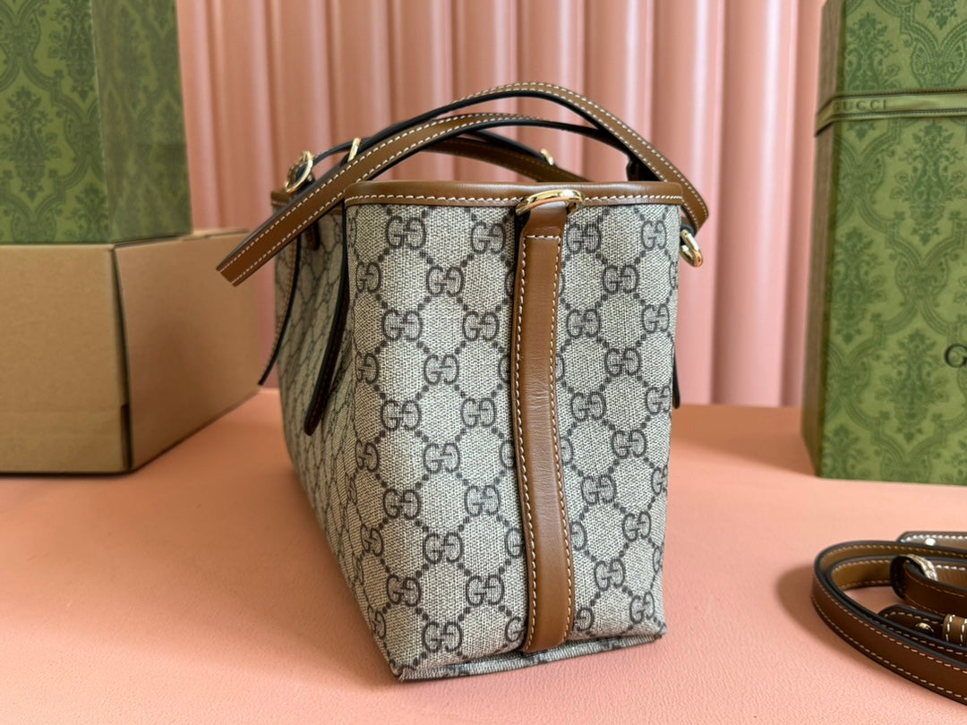 Gucci Ophidia 31cm Bag Ebony Brown Canvas 248566