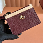 GG Marmont Zip Key Pouch  Rosso Ancora Red Leather 255159