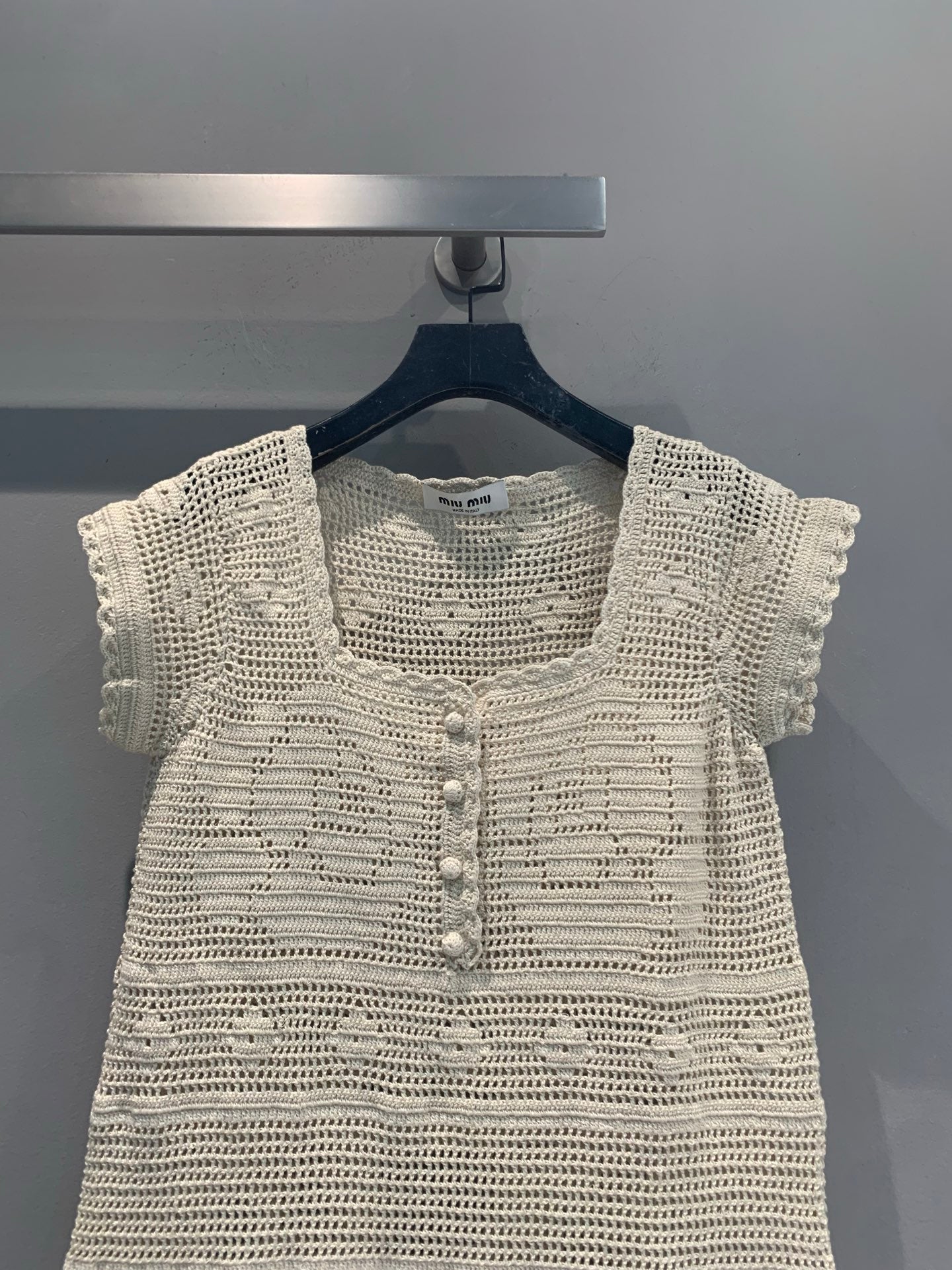 MiuMiu 2026 Dress Cream Wool 646099