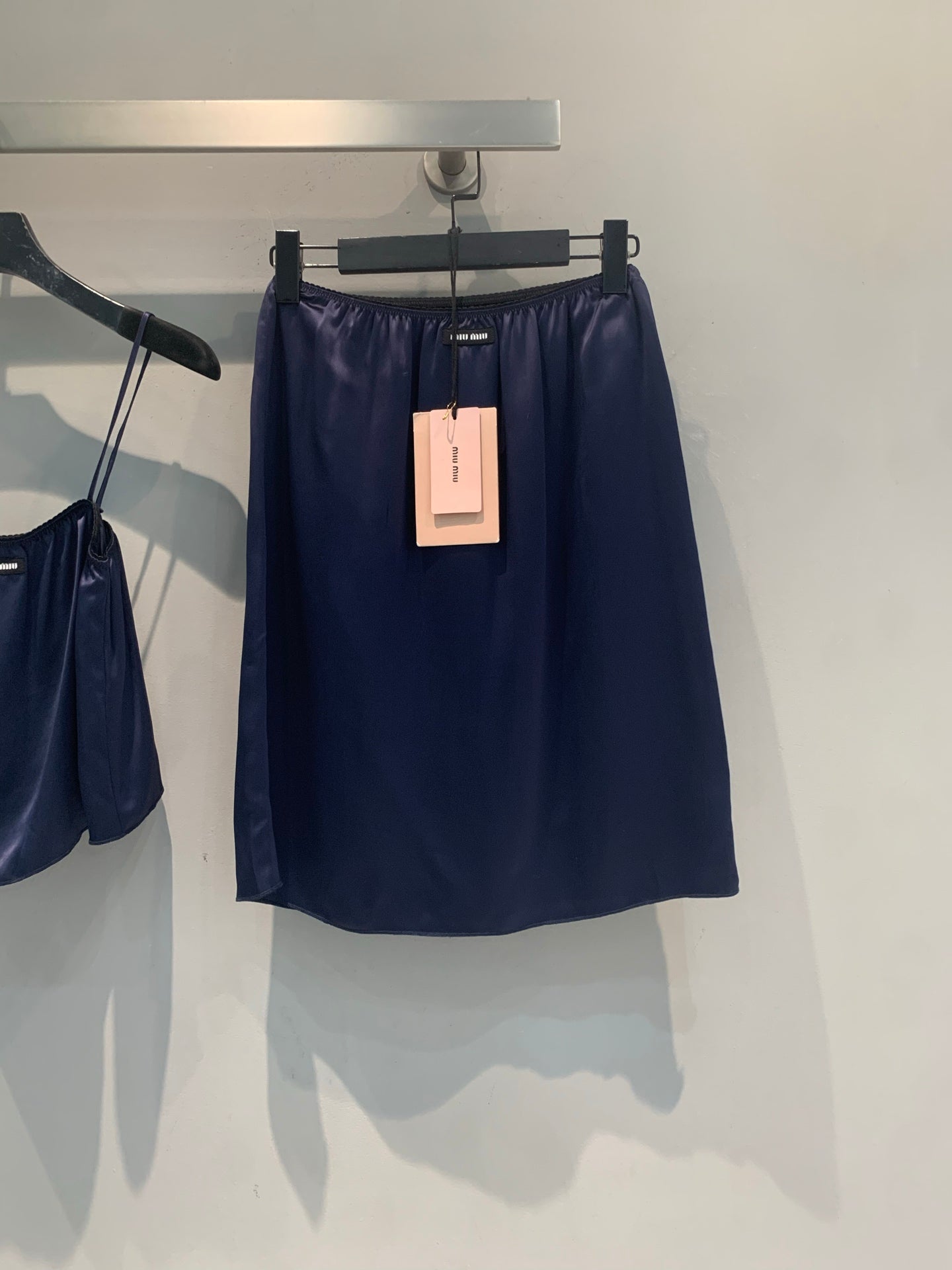 MiuMiu 2026 Set Satin Navy 646105