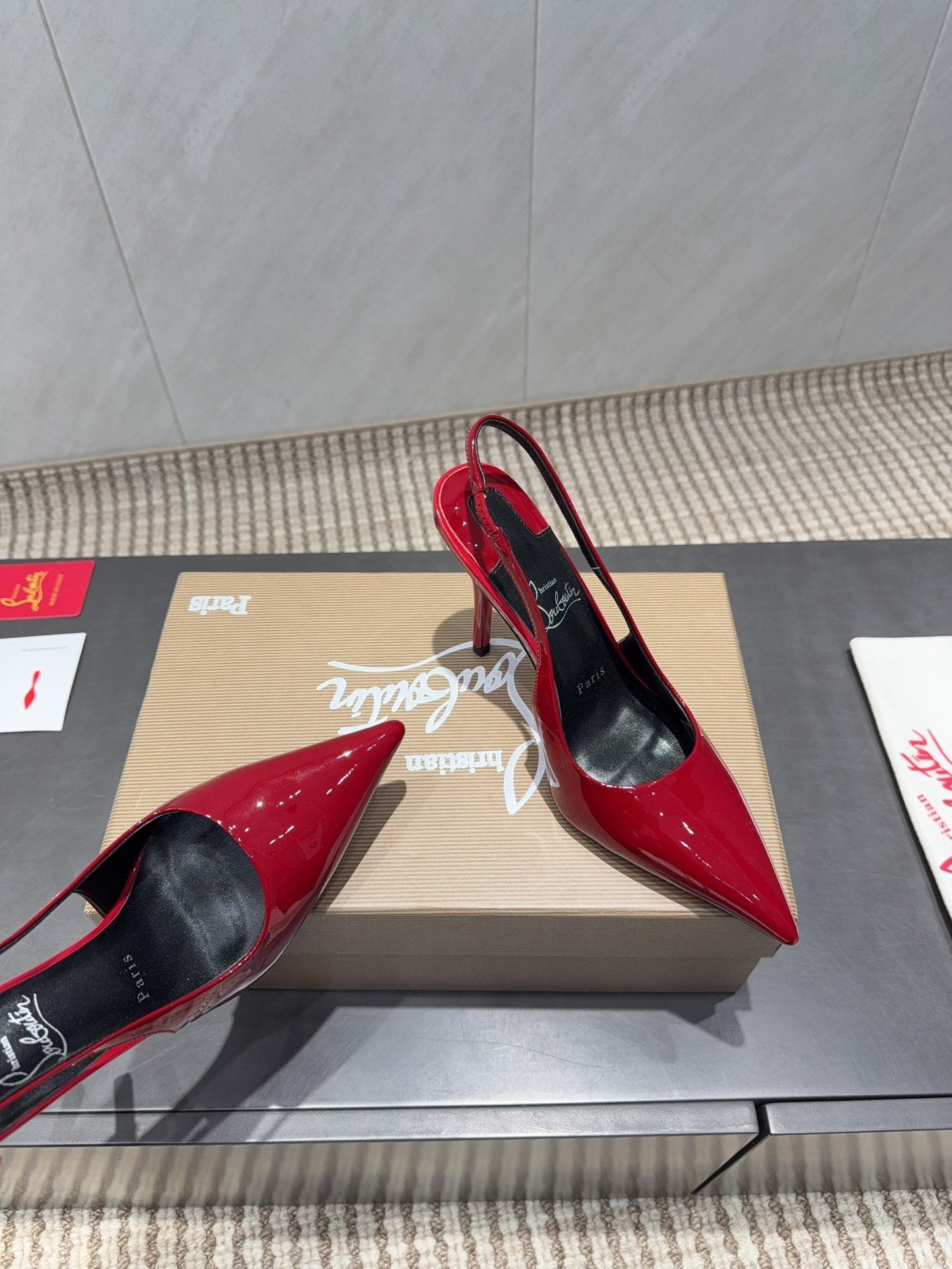 CL 26SS Slingback 100 Dark Red Patent Leather 613984