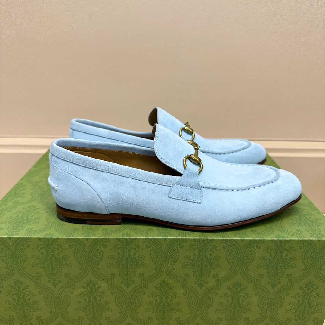 GG Men's Jordaan Loafer Sky Blue Suede 575862