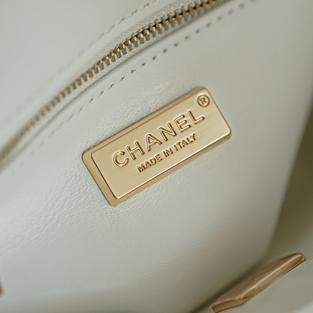 CC 2025 Flap Bag White Mix Colors Sequin 308604