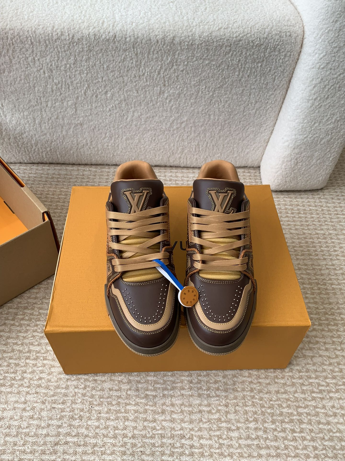 LV Trainer Sneaker Dark Brown Cowhide