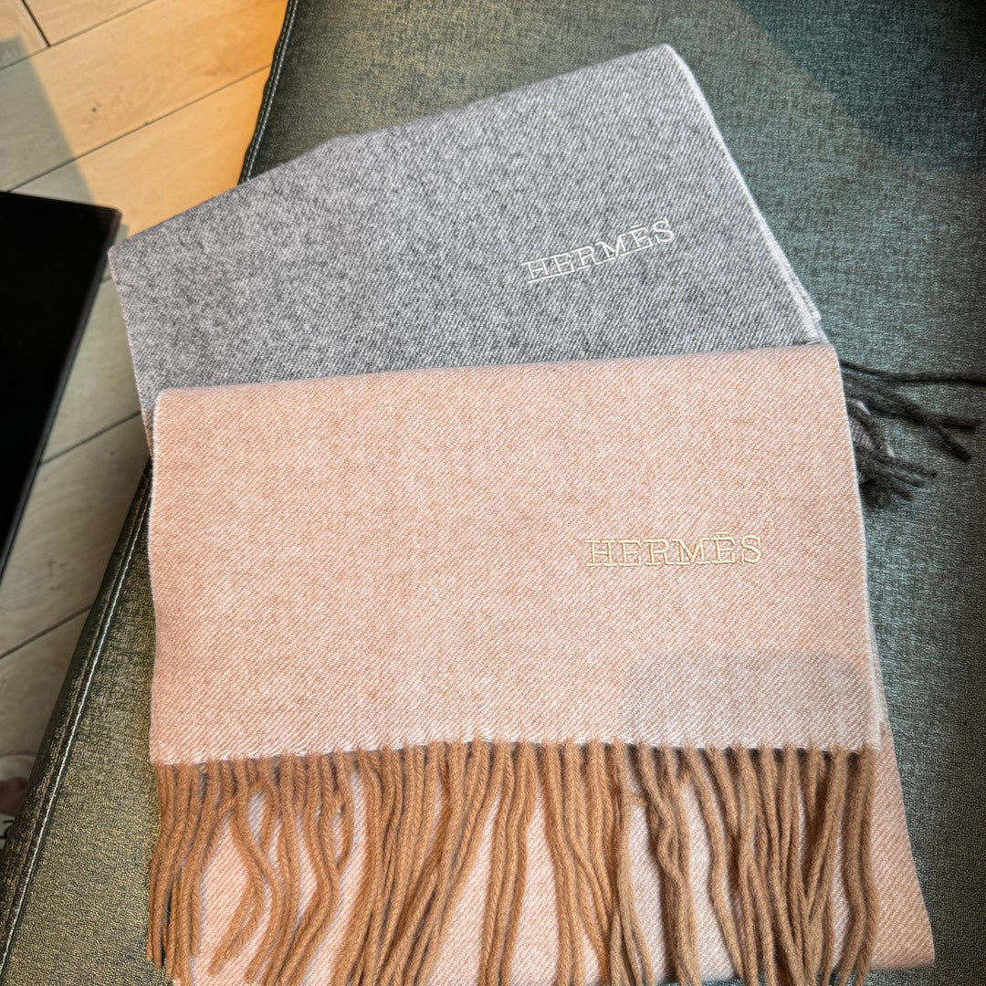 Scarf 190 CM Pastel Pink Wool Cashmere